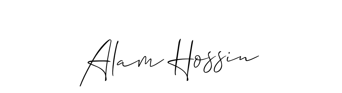 The best way (Allison_Script) to make a short signature is to pick only two or three words in your name. The name Alam Hossin include a total of six letters. For converting this name. Alam Hossin signature style 2 images and pictures png