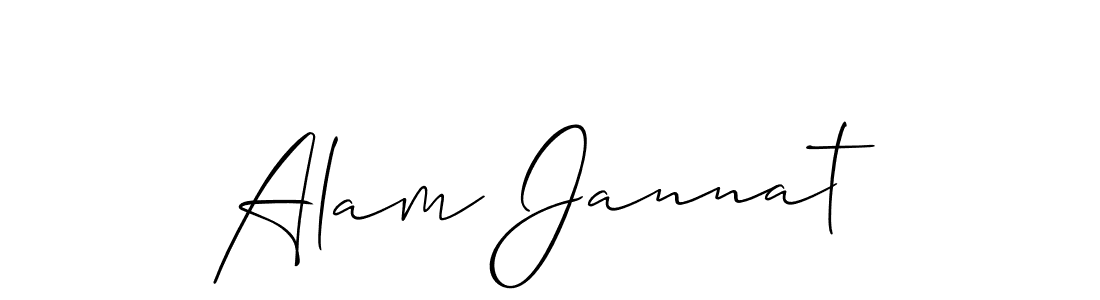 Alam Jannat stylish signature style. Best Handwritten Sign (Allison_Script) for my name. Handwritten Signature Collection Ideas for my name Alam Jannat. Alam Jannat signature style 2 images and pictures png