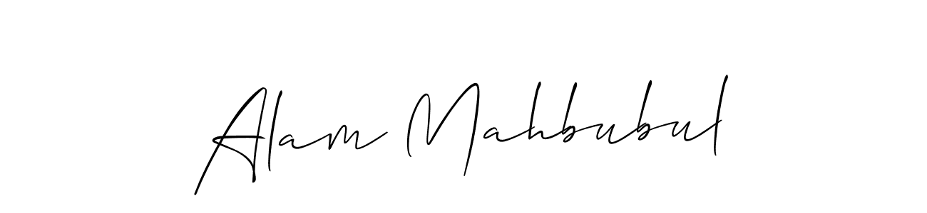 Alam Mahbubul stylish signature style. Best Handwritten Sign (Allison_Script) for my name. Handwritten Signature Collection Ideas for my name Alam Mahbubul. Alam Mahbubul signature style 2 images and pictures png
