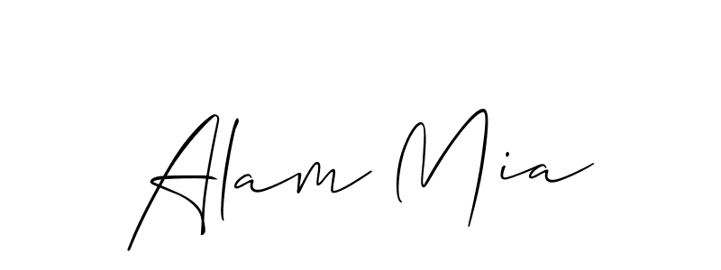 if you are searching for the best signature style for your name Alam Mia. so please give up your signature search. here we have designed multiple signature styles  using Allison_Script. Alam Mia signature style 2 images and pictures png