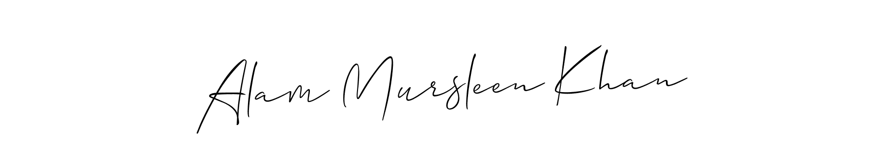 How to make Alam Mursleen Khan signature? Allison_Script is a professional autograph style. Create handwritten signature for Alam Mursleen Khan name. Alam Mursleen Khan signature style 2 images and pictures png