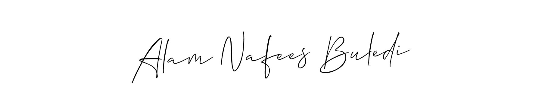 if you are searching for the best signature style for your name Alam Nafees Buledi. so please give up your signature search. here we have designed multiple signature styles  using Allison_Script. Alam Nafees Buledi signature style 2 images and pictures png