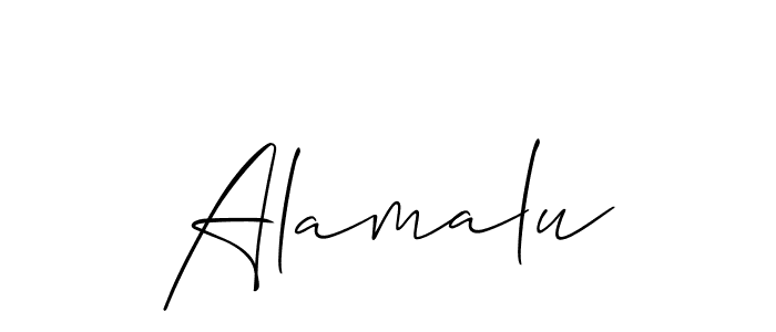 You can use this online signature creator to create a handwritten signature for the name Alamalu. This is the best online autograph maker. Alamalu signature style 2 images and pictures png