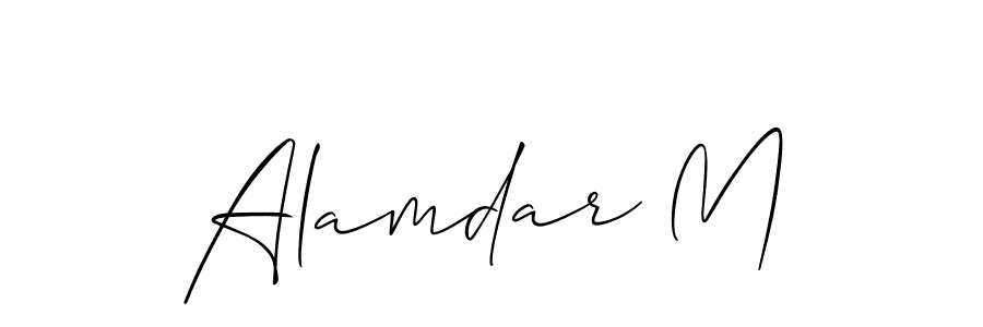 Best and Professional Signature Style for Alamdar M. Allison_Script Best Signature Style Collection. Alamdar M signature style 2 images and pictures png