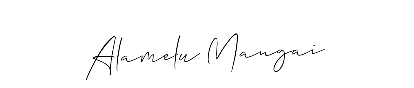 Also we have Alamelu Mangai name is the best signature style. Create professional handwritten signature collection using Allison_Script autograph style. Alamelu Mangai signature style 2 images and pictures png