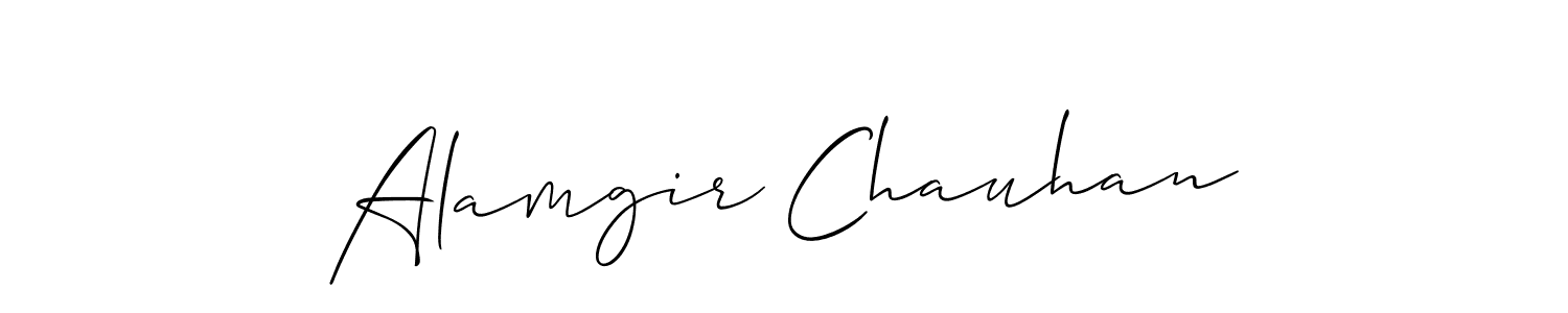 Create a beautiful signature design for name Alamgir Chauhan. With this signature (Allison_Script) fonts, you can make a handwritten signature for free. Alamgir Chauhan signature style 2 images and pictures png
