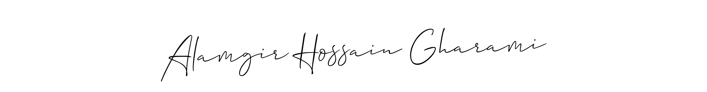 It looks lik you need a new signature style for name Alamgir Hossain Gharami. Design unique handwritten (Allison_Script) signature with our free signature maker in just a few clicks. Alamgir Hossain Gharami signature style 2 images and pictures png