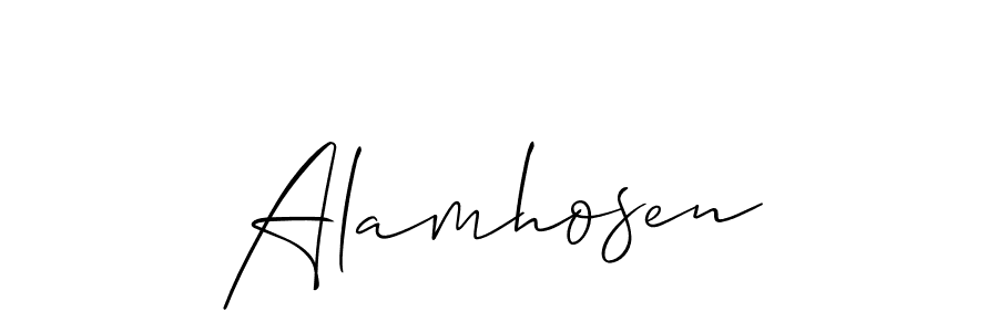 You should practise on your own different ways (Allison_Script) to write your name (Alamhosen) in signature. don't let someone else do it for you. Alamhosen signature style 2 images and pictures png