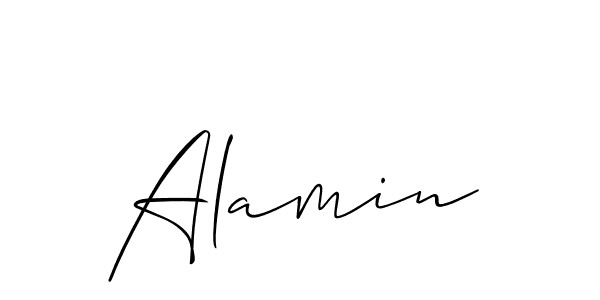 Use a signature maker to create a handwritten signature online. With this signature software, you can design (Allison_Script) your own signature for name Alamin. Alamin signature style 2 images and pictures png