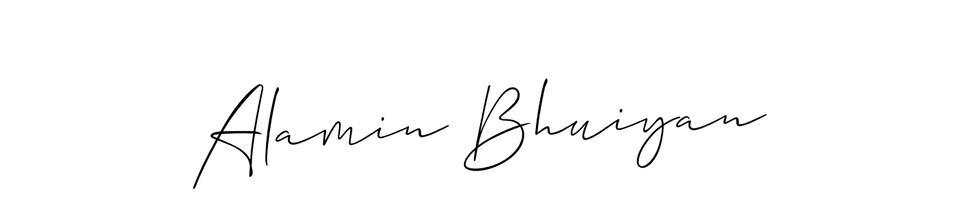 How to make Alamin Bhuiyan signature? Allison_Script is a professional autograph style. Create handwritten signature for Alamin Bhuiyan name. Alamin Bhuiyan signature style 2 images and pictures png