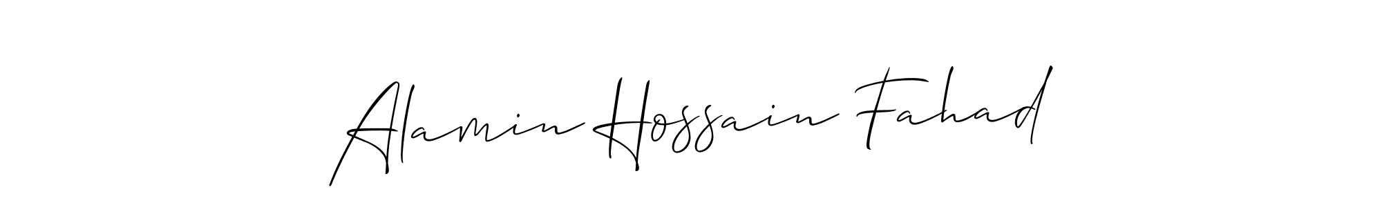 How to make Alamin Hossain Fahad signature? Allison_Script is a professional autograph style. Create handwritten signature for Alamin Hossain Fahad name. Alamin Hossain Fahad signature style 2 images and pictures png
