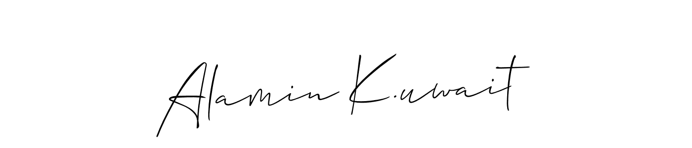 Design your own signature with our free online signature maker. With this signature software, you can create a handwritten (Allison_Script) signature for name Alamin K.uwait. Alamin K.uwait signature style 2 images and pictures png