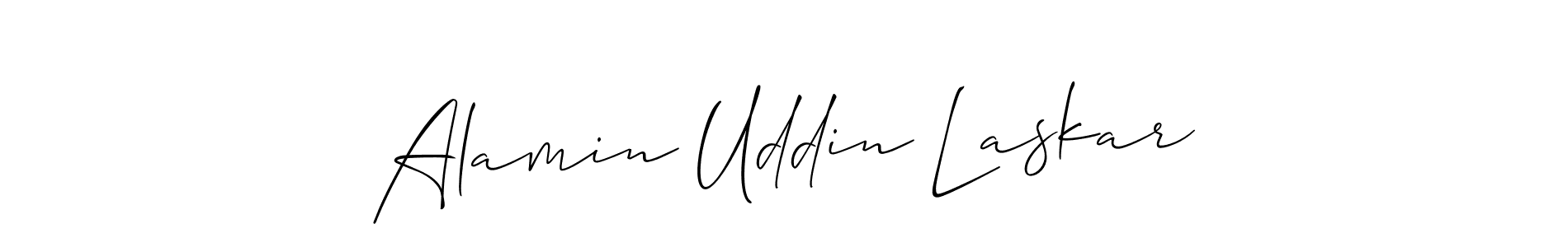 Allison_Script is a professional signature style that is perfect for those who want to add a touch of class to their signature. It is also a great choice for those who want to make their signature more unique. Get Alamin Uddin Laskar name to fancy signature for free. Alamin Uddin Laskar signature style 2 images and pictures png