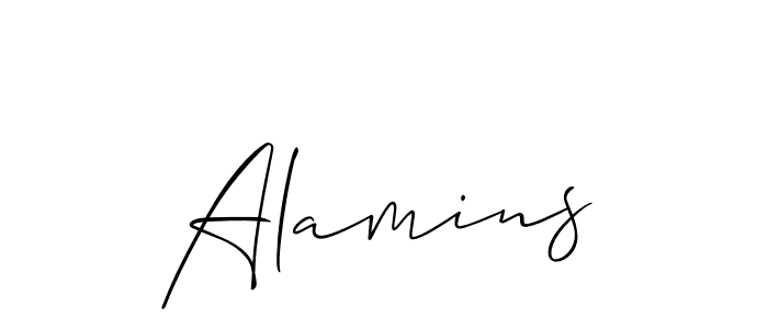 if you are searching for the best signature style for your name Alamins. so please give up your signature search. here we have designed multiple signature styles  using Allison_Script. Alamins signature style 2 images and pictures png