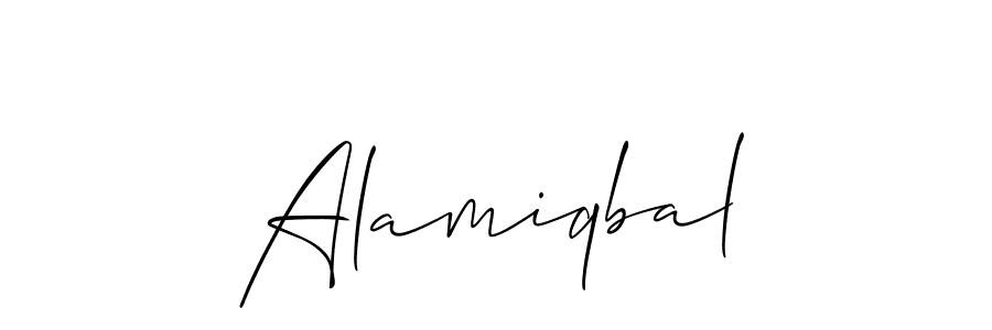 if you are searching for the best signature style for your name Alamiqbal. so please give up your signature search. here we have designed multiple signature styles  using Allison_Script. Alamiqbal signature style 2 images and pictures png