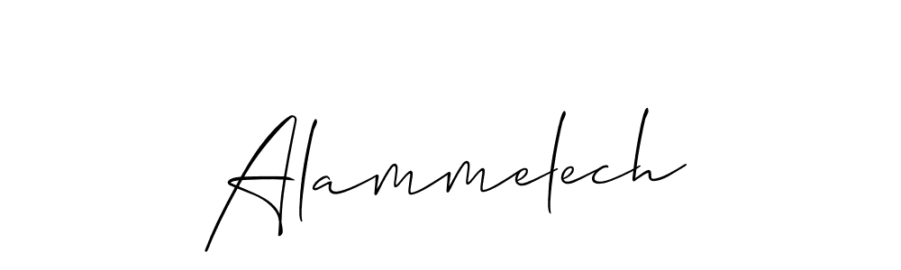 Design your own signature with our free online signature maker. With this signature software, you can create a handwritten (Allison_Script) signature for name Alammelech. Alammelech signature style 2 images and pictures png