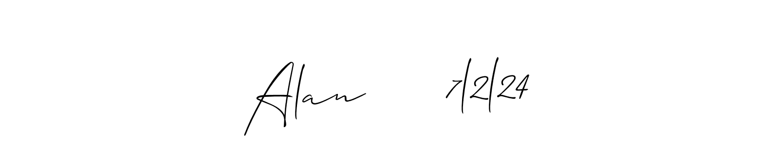 Also we have Alan      7l2l24 name is the best signature style. Create professional handwritten signature collection using Allison_Script autograph style. Alan      7l2l24 signature style 2 images and pictures png