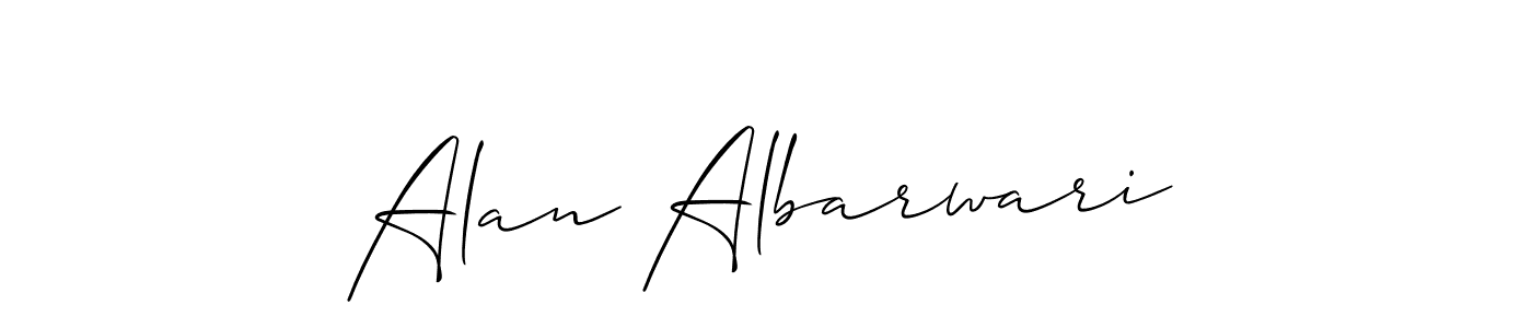 Similarly Allison_Script is the best handwritten signature design. Signature creator online .You can use it as an online autograph creator for name Alan Albarwari. Alan Albarwari signature style 2 images and pictures png