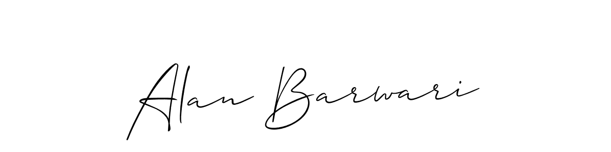 How to make Alan Barwari signature? Allison_Script is a professional autograph style. Create handwritten signature for Alan Barwari name. Alan Barwari signature style 2 images and pictures png