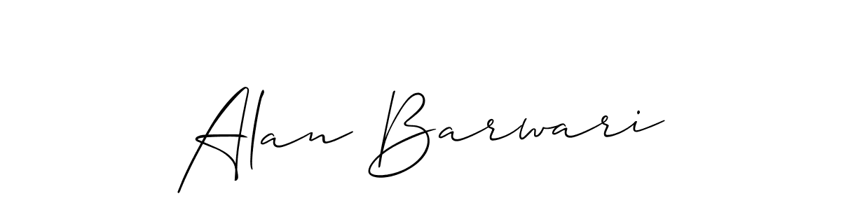 if you are searching for the best signature style for your name Alan Barwari. so please give up your signature search. here we have designed multiple signature styles  using Allison_Script. Alan Barwari signature style 2 images and pictures png