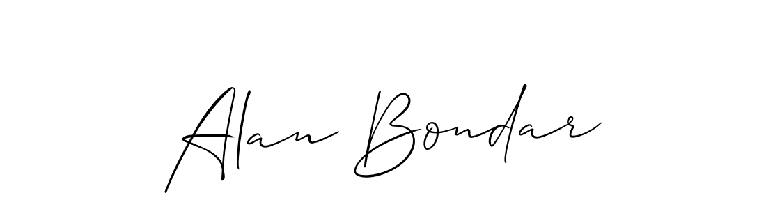 Allison_Script is a professional signature style that is perfect for those who want to add a touch of class to their signature. It is also a great choice for those who want to make their signature more unique. Get Alan Bondar name to fancy signature for free. Alan Bondar signature style 2 images and pictures png