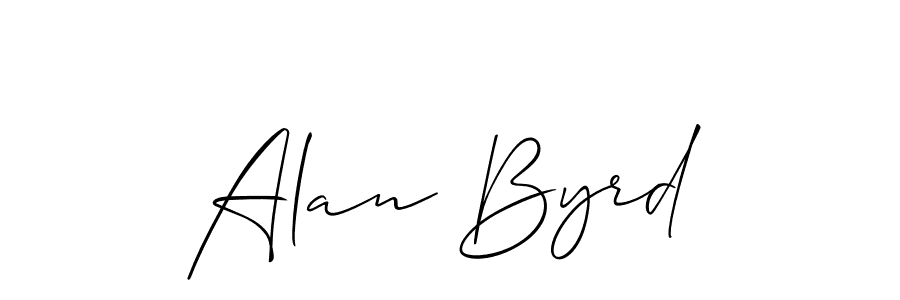 How to make Alan Byrd name signature. Use Allison_Script style for creating short signs online. This is the latest handwritten sign. Alan Byrd signature style 2 images and pictures png