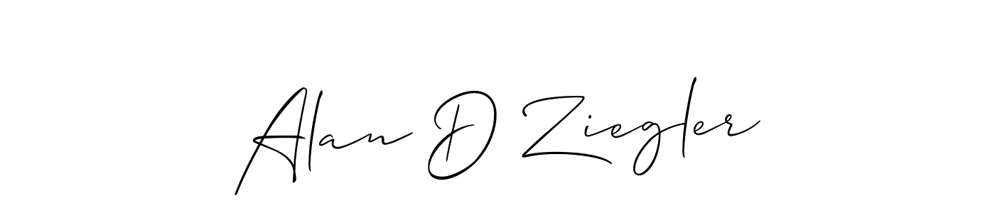 Also we have Alan D Ziegler name is the best signature style. Create professional handwritten signature collection using Allison_Script autograph style. Alan D Ziegler signature style 2 images and pictures png