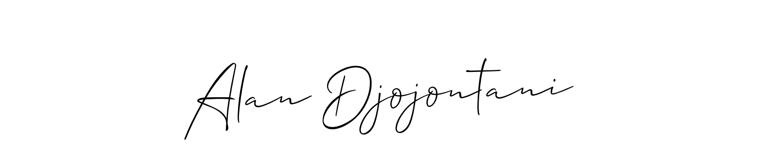 You should practise on your own different ways (Allison_Script) to write your name (Alan Djojontani) in signature. don't let someone else do it for you. Alan Djojontani signature style 2 images and pictures png