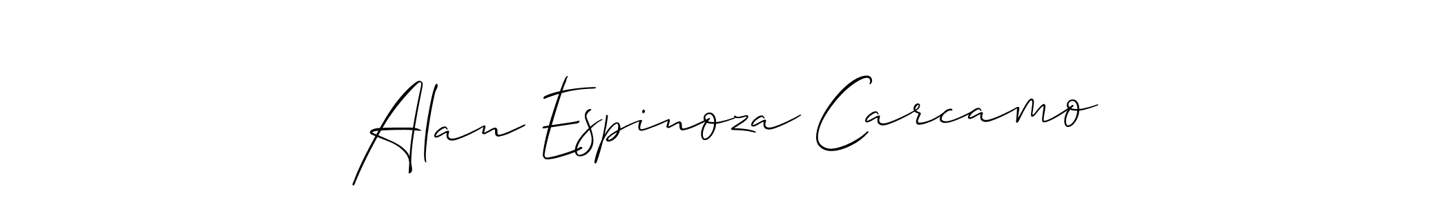 You should practise on your own different ways (Allison_Script) to write your name (Alan Espinoza Carcamo) in signature. don't let someone else do it for you. Alan Espinoza Carcamo signature style 2 images and pictures png