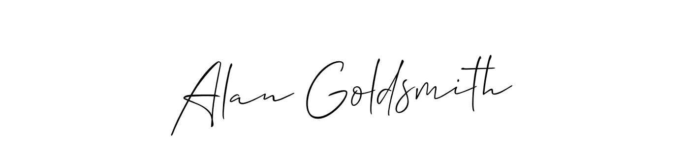 How to Draw Alan Goldsmith signature style? Allison_Script is a latest design signature styles for name Alan Goldsmith. Alan Goldsmith signature style 2 images and pictures png