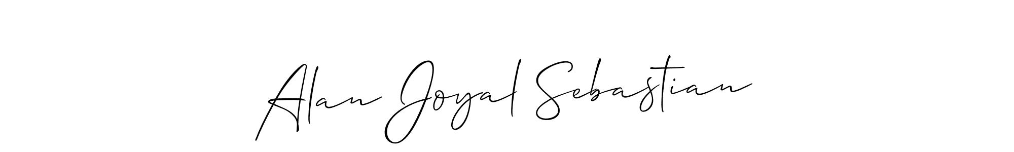 Design your own signature with our free online signature maker. With this signature software, you can create a handwritten (Allison_Script) signature for name Alan Joyal Sebastian. Alan Joyal Sebastian signature style 2 images and pictures png