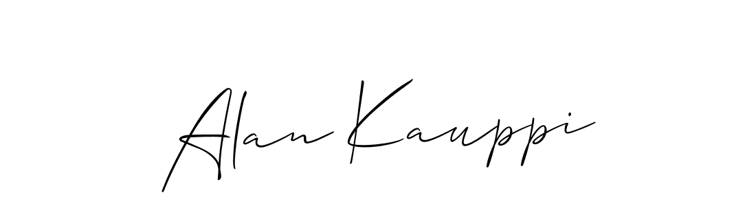 How to make Alan Kauppi name signature. Use Allison_Script style for creating short signs online. This is the latest handwritten sign. Alan Kauppi signature style 2 images and pictures png