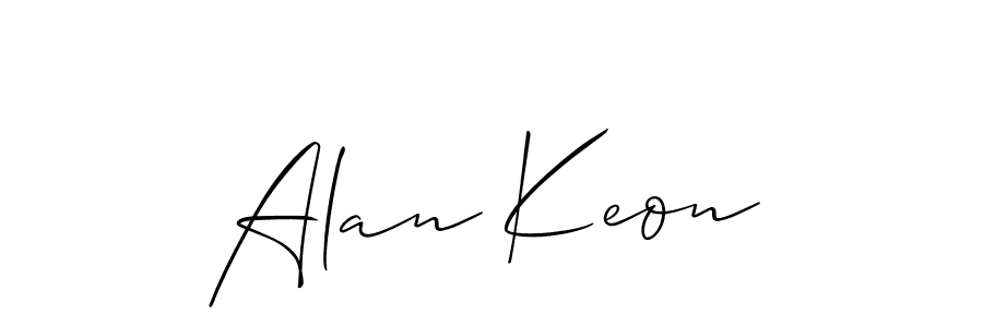 Allison_Script is a professional signature style that is perfect for those who want to add a touch of class to their signature. It is also a great choice for those who want to make their signature more unique. Get Alan Keon name to fancy signature for free. Alan Keon signature style 2 images and pictures png