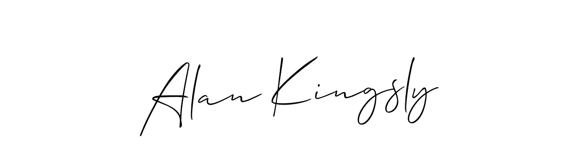 Use a signature maker to create a handwritten signature online. With this signature software, you can design (Allison_Script) your own signature for name Alan Kingsly. Alan Kingsly signature style 2 images and pictures png