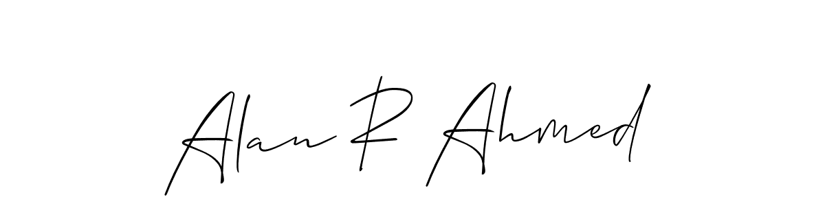 Allison_Script is a professional signature style that is perfect for those who want to add a touch of class to their signature. It is also a great choice for those who want to make their signature more unique. Get Alan R Ahmed name to fancy signature for free. Alan R Ahmed signature style 2 images and pictures png