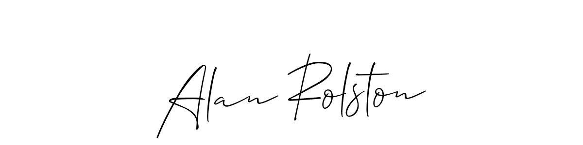 Best and Professional Signature Style for Alan Rolston. Allison_Script Best Signature Style Collection. Alan Rolston signature style 2 images and pictures png