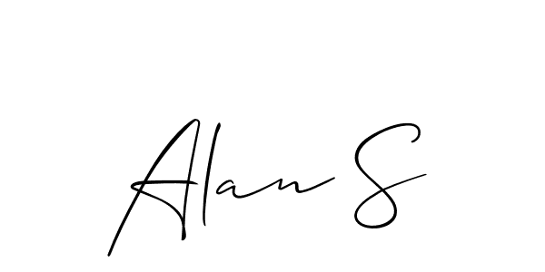 Allison_Script is a professional signature style that is perfect for those who want to add a touch of class to their signature. It is also a great choice for those who want to make their signature more unique. Get Alan S name to fancy signature for free. Alan S signature style 2 images and pictures png