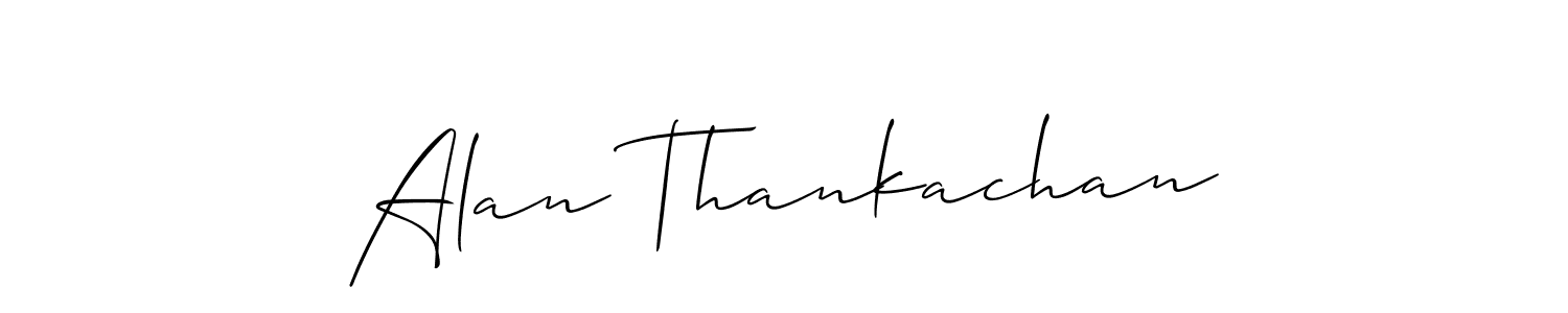 You can use this online signature creator to create a handwritten signature for the name Alan Thankachan. This is the best online autograph maker. Alan Thankachan signature style 2 images and pictures png
