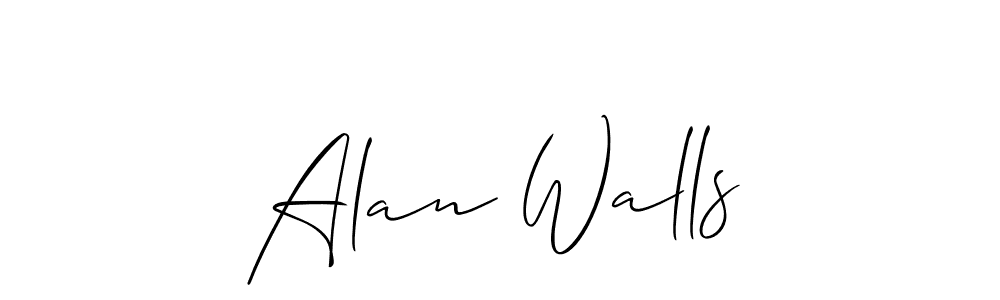 How to make Alan Walls name signature. Use Allison_Script style for creating short signs online. This is the latest handwritten sign. Alan Walls signature style 2 images and pictures png