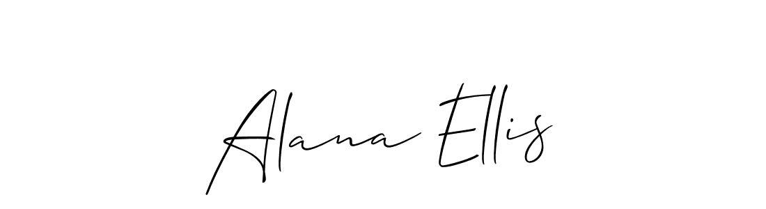 Alana Ellis stylish signature style. Best Handwritten Sign (Allison_Script) for my name. Handwritten Signature Collection Ideas for my name Alana Ellis. Alana Ellis signature style 2 images and pictures png