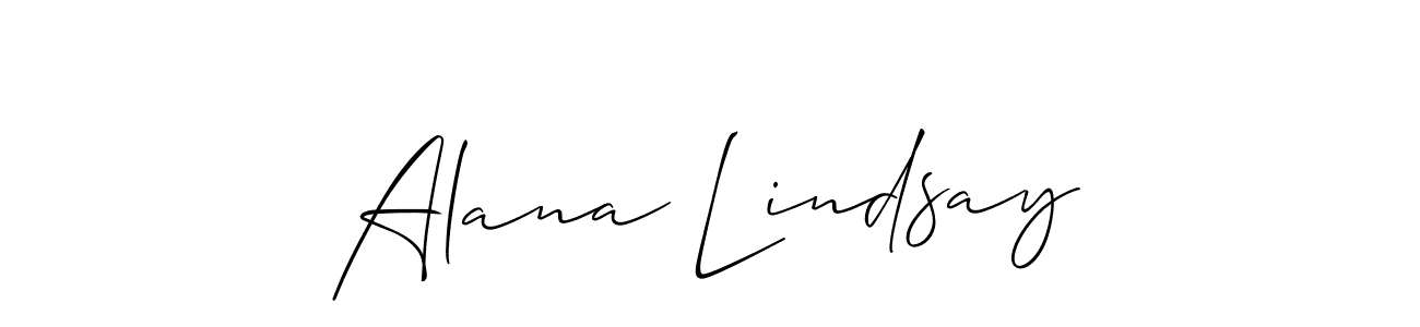 Also You can easily find your signature by using the search form. We will create Alana Lindsay name handwritten signature images for you free of cost using Allison_Script sign style. Alana Lindsay signature style 2 images and pictures png