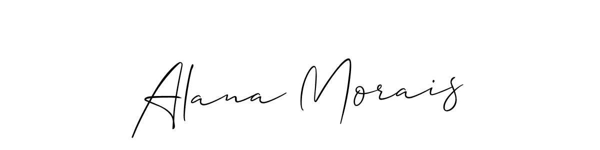 You can use this online signature creator to create a handwritten signature for the name Alana Morais. This is the best online autograph maker. Alana Morais signature style 2 images and pictures png