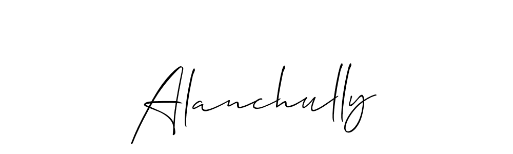 Create a beautiful signature design for name Alanchully. With this signature (Allison_Script) fonts, you can make a handwritten signature for free. Alanchully signature style 2 images and pictures png