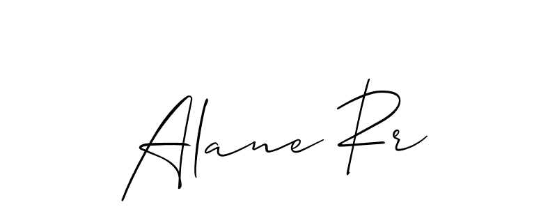 You can use this online signature creator to create a handwritten signature for the name Alane Rr. This is the best online autograph maker. Alane Rr signature style 2 images and pictures png
