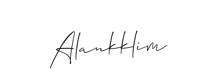 Design your own signature with our free online signature maker. With this signature software, you can create a handwritten (Allison_Script) signature for name Alankklim. Alankklim signature style 2 images and pictures png