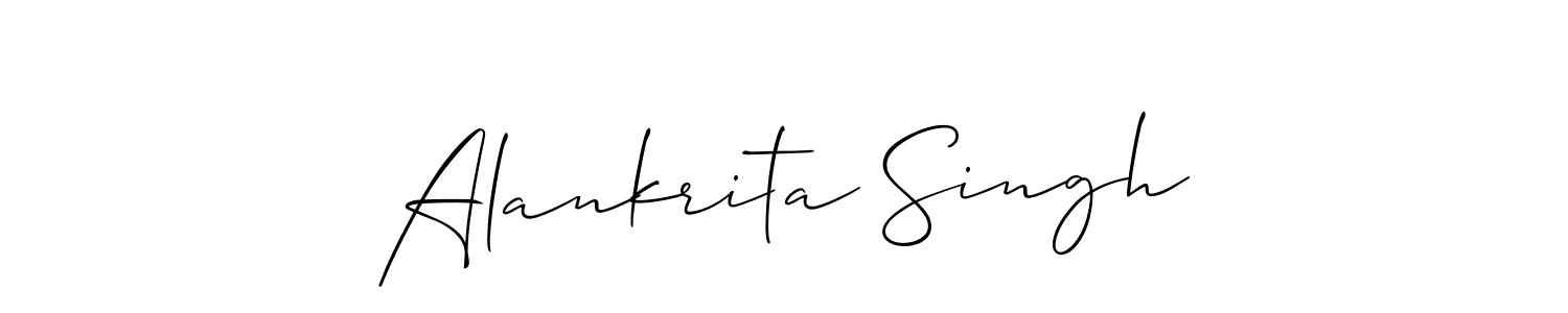 Use a signature maker to create a handwritten signature online. With this signature software, you can design (Allison_Script) your own signature for name Alankrita Singh. Alankrita Singh signature style 2 images and pictures png