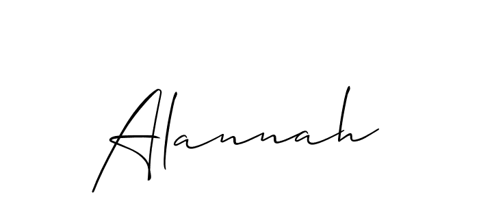 The best way (Allison_Script) to make a short signature is to pick only two or three words in your name. The name Alannah include a total of six letters. For converting this name. Alannah signature style 2 images and pictures png