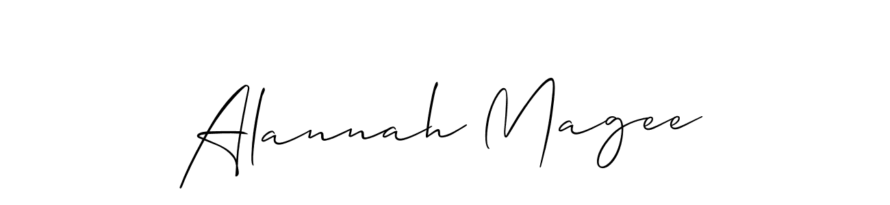 Alannah Magee stylish signature style. Best Handwritten Sign (Allison_Script) for my name. Handwritten Signature Collection Ideas for my name Alannah Magee. Alannah Magee signature style 2 images and pictures png