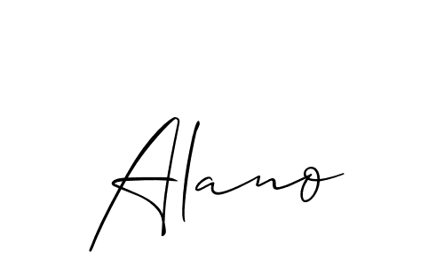 Best and Professional Signature Style for Alano. Allison_Script Best Signature Style Collection. Alano signature style 2 images and pictures png