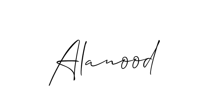 Make a beautiful signature design for name Alanood. Use this online signature maker to create a handwritten signature for free. Alanood signature style 2 images and pictures png